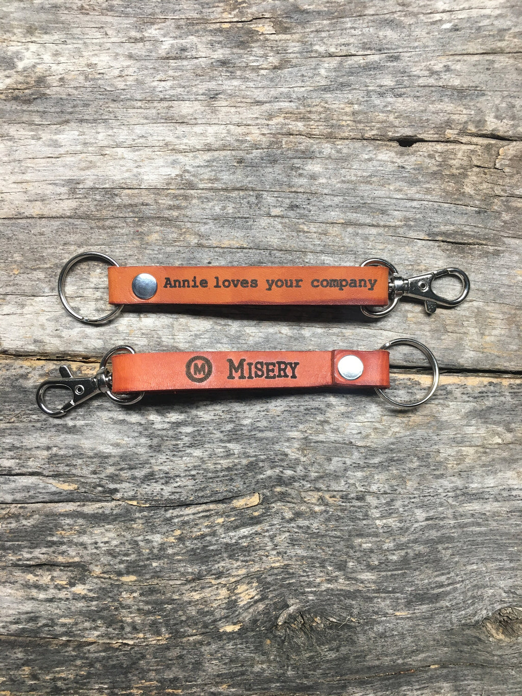 Personalized Leather Keychain: Engraved Signature Memorial Gift
