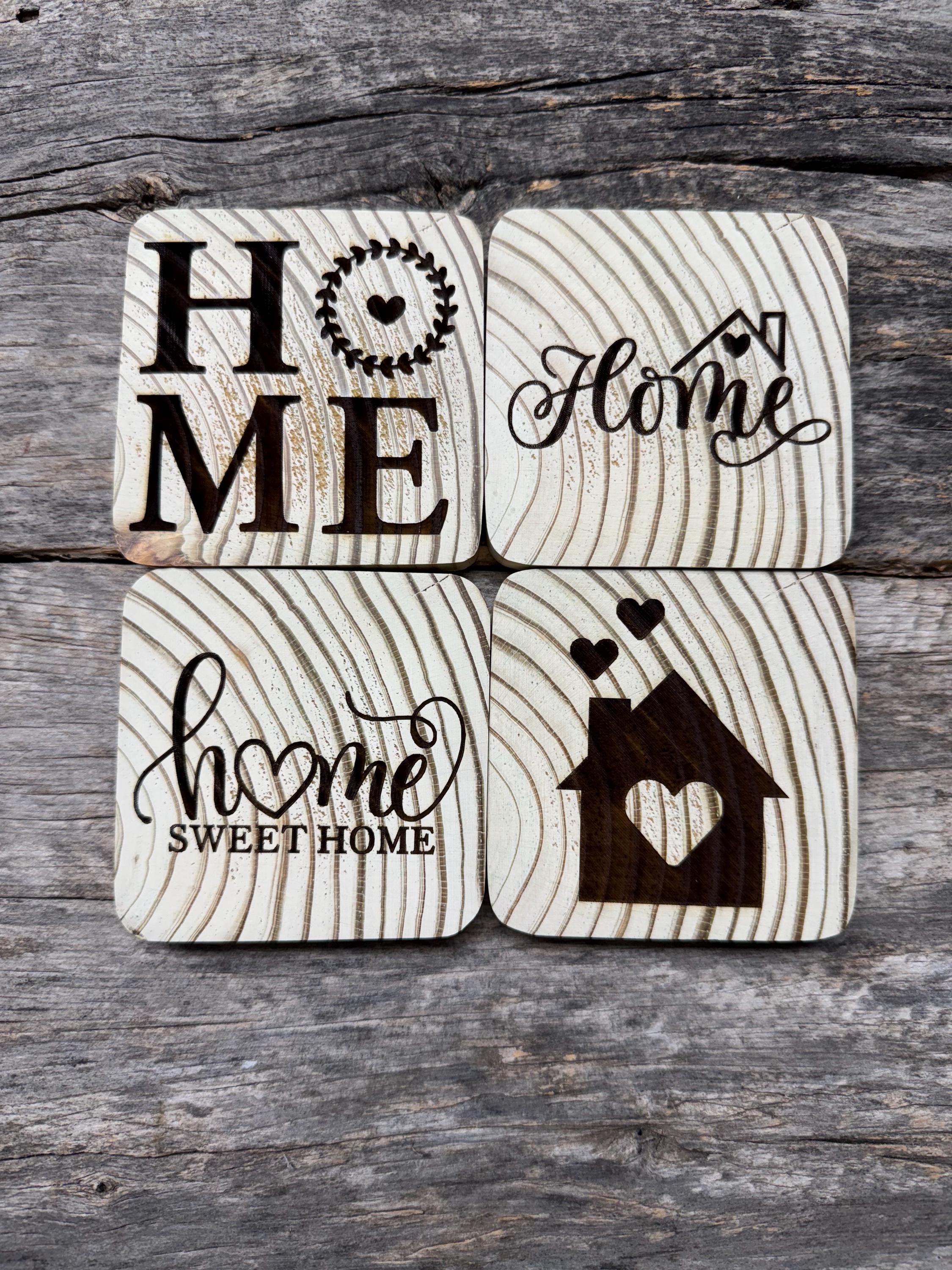 engraved wooden coasters