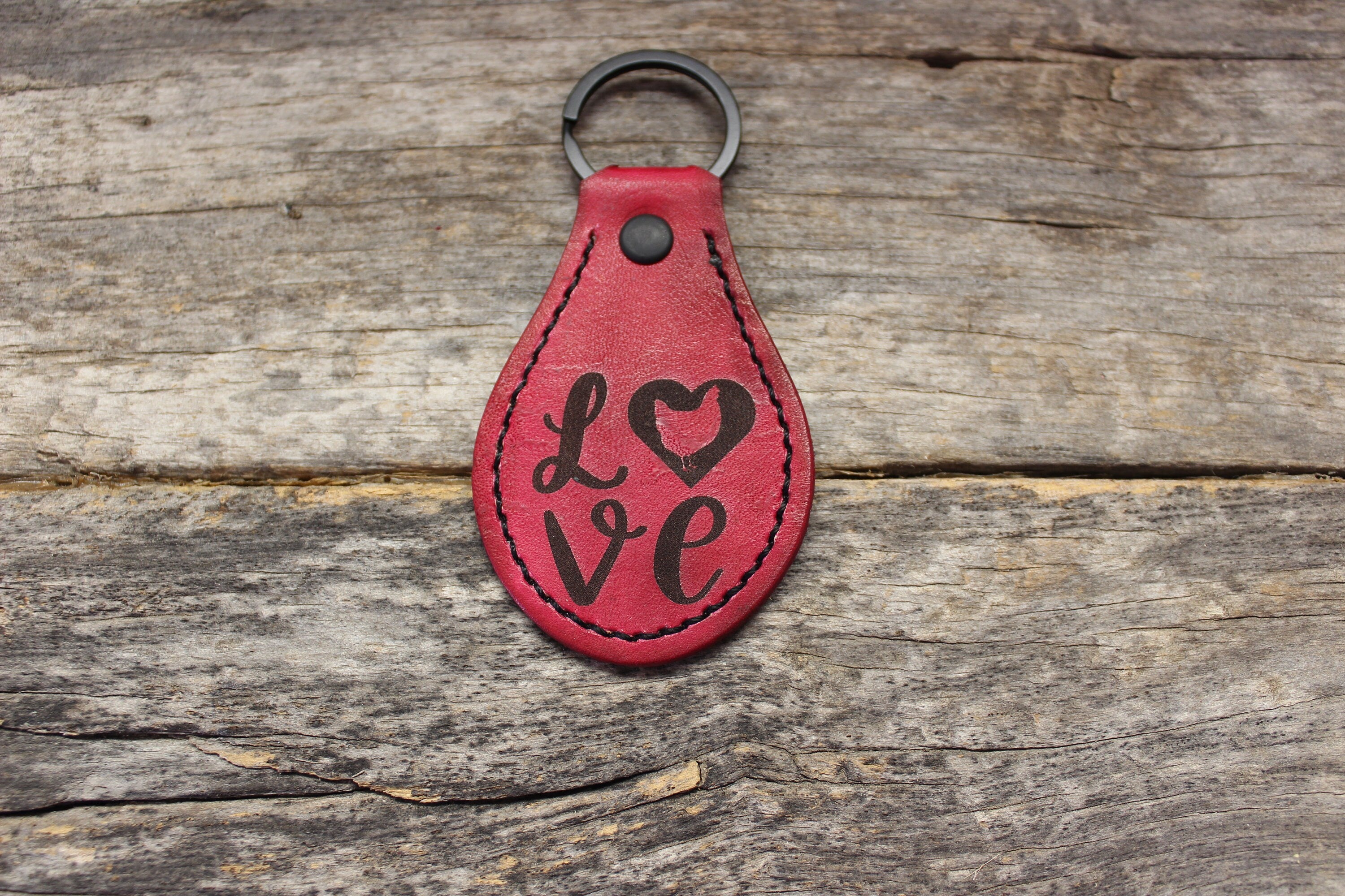 Leather Chicken Keychain: Personalized Chicken Lover Gift