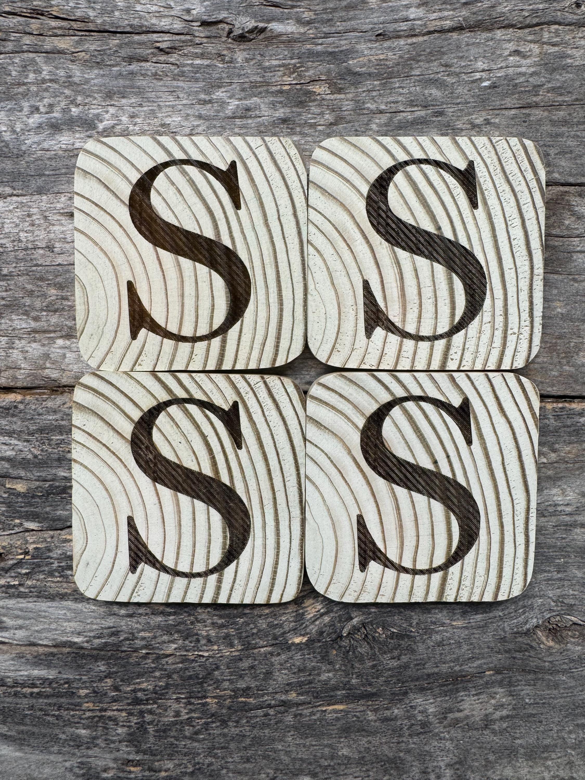 engraved wooden coasters